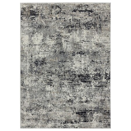 Manmade Eternity Barcelona Charcoal Round Rug; 7 ft. 10 in. MA3084372